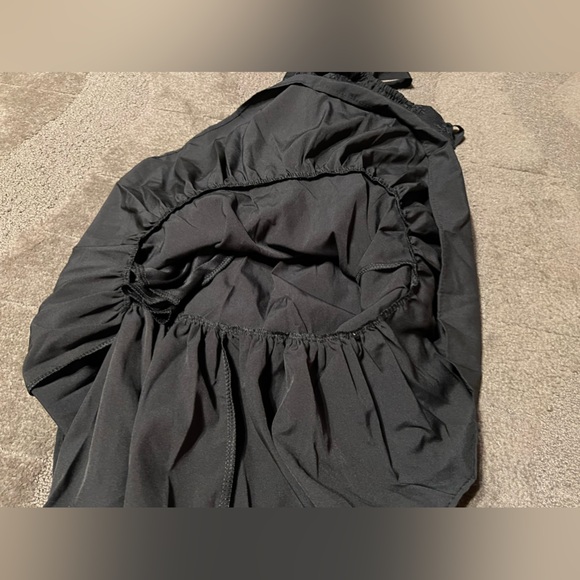 Solid Black Lace Lolita Dress JSK w/ Belt & Brooch Gothic EGL Floral Ruffle TaoB - Picture 10 of 16